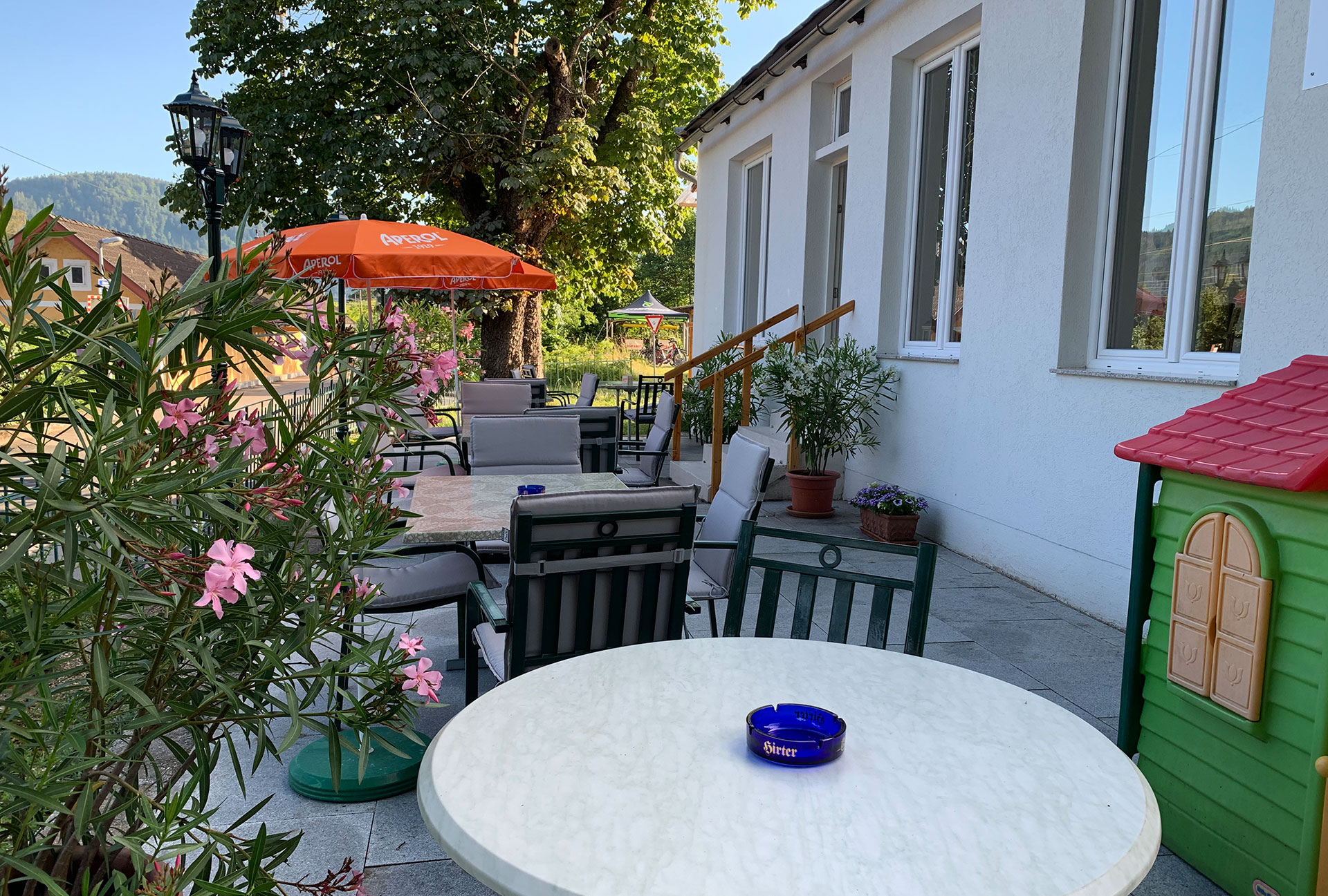 Spielbereich auf der Terrasse